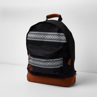 Black Mi-Pac Aztec print backpack